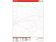 Framingham <br /> Wall Map <br /> Zip Code <br /> Red Line Style 2024 Map