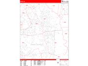 Bowie <br /> Wall Map <br /> Zip Code <br /> Red Line Style 2024 Map