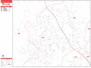 Germantown <br /> Wall Map <br /> Zip Code <br /> Red Line Style 2024 Map