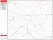 Silver Spring <br /> Wall Map <br /> Zip Code <br /> Red Line Style 2024 Map