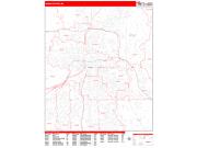 Grand Rapids <br /> Wall Map <br /> Zip Code <br /> Red Line Style 2024 Map
