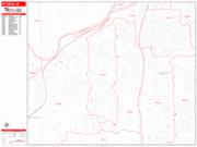 Wyoming <br /> Wall Map <br /> Zip Code <br /> Red Line Style 2024 Map