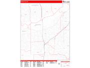 Burnsville <br /> Wall Map <br /> Zip Code <br /> Red Line Style 2024 Map