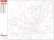 Jackson <br /> Wall Map <br /> Zip Code <br /> Red Line Style 2024 Map