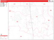 Southaven <br /> Wall Map <br /> Zip Code <br /> Red Line Style 2024 Map