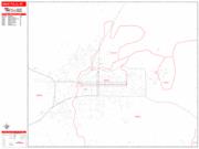 Great Falls <br /> Wall Map <br /> Zip Code <br /> Red Line Style 2024 Map