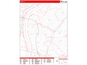 Camden <br /> Wall Map <br /> Zip Code <br /> Red Line Style 2024 Map