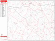 Clifton <br /> Wall Map <br /> Zip Code <br /> Red Line Style 2024 Map