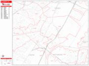 Elizabeth <br /> Wall Map <br /> Zip Code <br /> Red Line Style 2024 Map