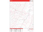 Newark <br /> Wall Map <br /> Zip Code <br /> Red Line Style 2024 Map