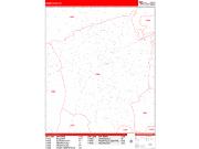 Hempstead <br /> Wall Map <br /> Zip Code <br /> Red Line Style 2024 Map