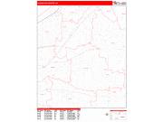 Cleveland Heights <br /> Wall Map <br /> Zip Code <br /> Red Line Style 2024 Map