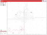 Enid <br /> Wall Map <br /> Zip Code <br /> Red Line Style 2024 Map