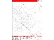 Medford <br /> Wall Map <br /> Zip Code <br /> Red Line Style 2024 Map