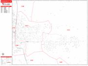 Springfield <br /> Wall Map <br /> Zip Code <br /> Red Line Style 2024 Map