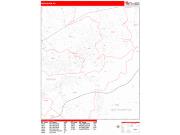 Bethlehem <br /> Wall Map <br /> Zip Code <br /> Red Line Style 2024 Map