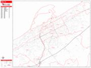 Erie <br /> Wall Map <br /> Zip Code <br /> Red Line Style 2024 Map