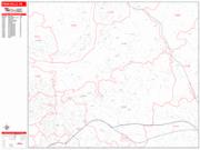Penn Hills <br /> Wall Map <br /> Zip Code <br /> Red Line Style 2024 Map