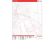 East Providence <br /> Wall Map <br /> Zip Code <br /> Red Line Style 2024 Map