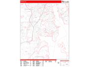 Warwick <br /> Wall Map <br /> Zip Code <br /> Red Line Style 2024 Map