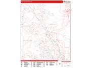 North Charleston <br /> Wall Map <br /> Zip Code <br /> Red Line Style 2024 Map