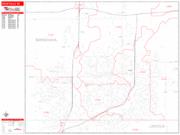 Sioux Falls <br /> Wall Map <br /> Zip Code <br /> Red Line Style 2024 Map