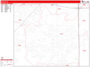 DeSoto <br /> Wall Map <br /> Zip Code <br /> Red Line Style 2024 Map