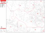 Flower Mound <br /> Wall Map <br /> Zip Code <br /> Red Line Style 2024 Map
