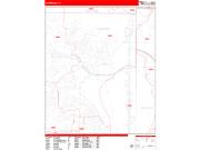 Grapevine <br /> Wall Map <br /> Zip Code <br /> Red Line Style 2024 Map