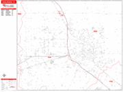 Harlingen <br /> Wall Map <br /> Zip Code <br /> Red Line Style 2024 Map