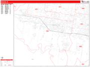 Mission <br /> Wall Map <br /> Zip Code <br /> Red Line Style 2024 Map