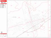 Odessa <br /> Wall Map <br /> Zip Code <br /> Red Line Style 2024 Map