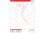 Port Arthur <br /> Wall Map <br /> Zip Code <br /> Red Line Style 2024 Map