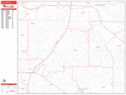 Richardson <br /> Wall Map <br /> Zip Code <br /> Red Line Style 2024 Map