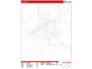 San Angelo <br /> Wall Map <br /> Zip Code <br /> Red Line Style 2024 Map