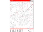 Sugar Land <br /> Wall Map <br /> Zip Code <br /> Red Line Style 2024 Map
