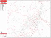 Waco <br /> Wall Map <br /> Zip Code <br /> Red Line Style 2024 Map