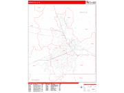 Wichita Falls <br /> Wall Map <br /> Zip Code <br /> Red Line Style 2024 Map