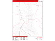 Ogden <br /> Wall Map <br /> Zip Code <br /> Red Line Style 2024 Map