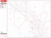 Orem <br /> Wall Map <br /> Zip Code <br /> Red Line Style 2024 Map