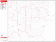 Sandy <br /> Wall Map <br /> Zip Code <br /> Red Line Style 2024 Map