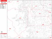 West Jordan <br /> Wall Map <br /> Zip Code <br /> Red Line Style 2024 Map