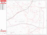 Alexandria <br /> Wall Map <br /> Zip Code <br /> Red Line Style 2024 Map