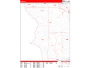Burien <br /> Wall Map <br /> Zip Code <br /> Red Line Style 2024 Map