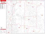 Kent <br /> Wall Map <br /> Zip Code <br /> Red Line Style 2024 Map
