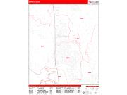 Marysville <br /> Wall Map <br /> Zip Code <br /> Red Line Style 2024 Map