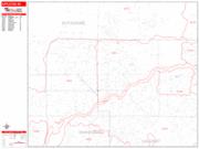 Appleton <br /> Wall Map <br /> Zip Code <br /> Red Line Style 2024 Map