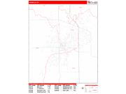 Janesville <br /> Wall Map <br /> Zip Code <br /> Red Line Style 2024 Map