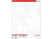 La Crosse <br /> Wall Map <br /> Zip Code <br /> Red Line Style 2024 Map