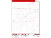 Waukesha <br /> Wall Map <br /> Zip Code <br /> Red Line Style 2024 Map